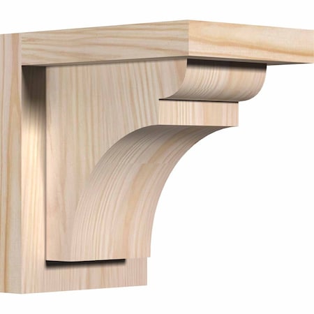 Ekena Millwork Yorktown Smooth Corbel w/Backplate, Douglas Fir, 5 1/2"W x 8"D x 8"H COR06X08X08YOR01SDF